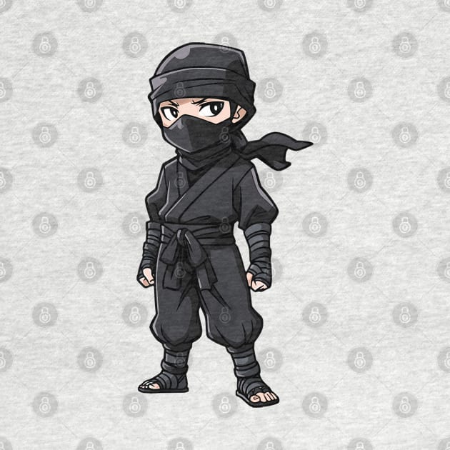 Cartoon Anime Boy Ninja Warrior by designs4days